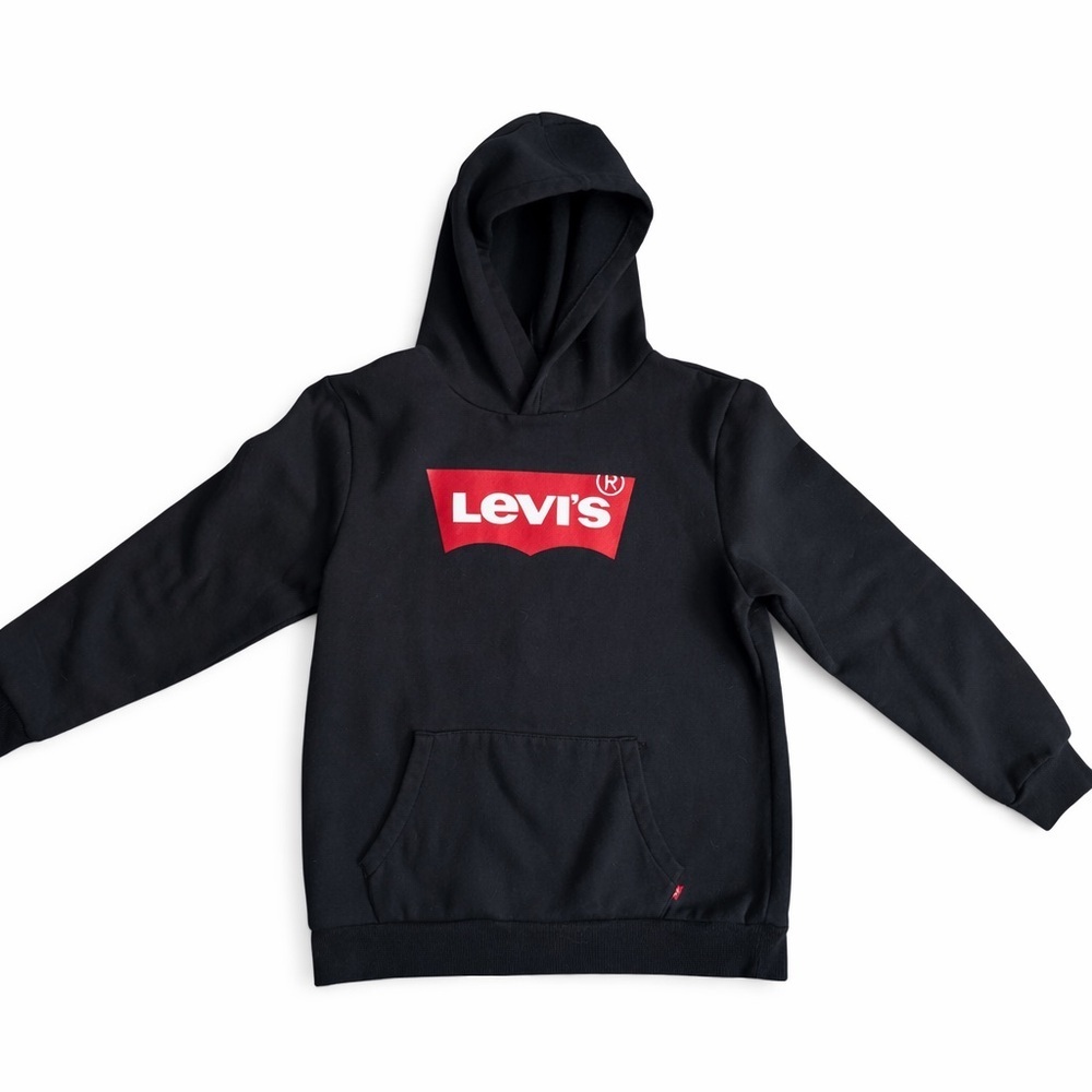 Levi’s Youth Hoodie | Size XL (13–15) | Black Logo Sweatshirt - Picture 1 of 6